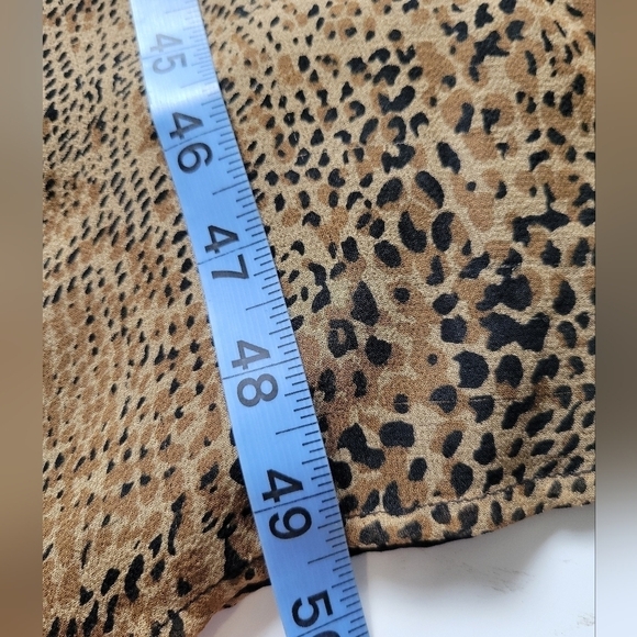 Vntg Robbie Bee Silk Animal Print Maxi Dress Size 8 - Picture 3 of 11